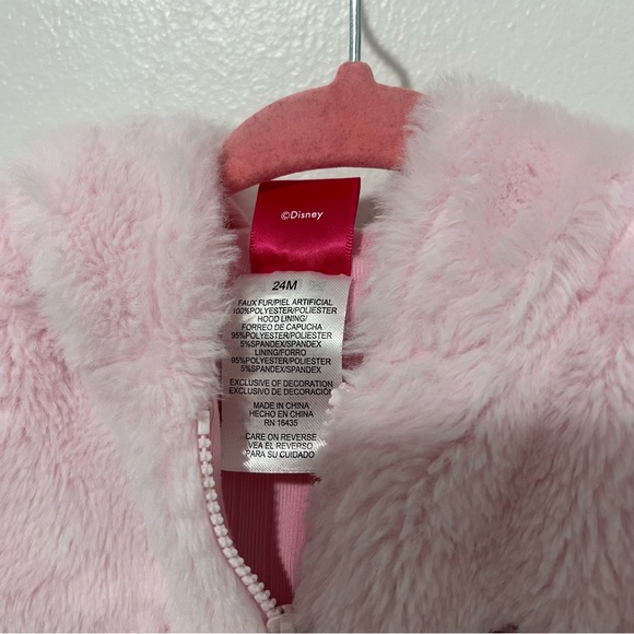 Toddler Girl Disney Junior Minnie Mouse Faux Fur Vest With Minnie Ears & Bow - Picture 5 of 10